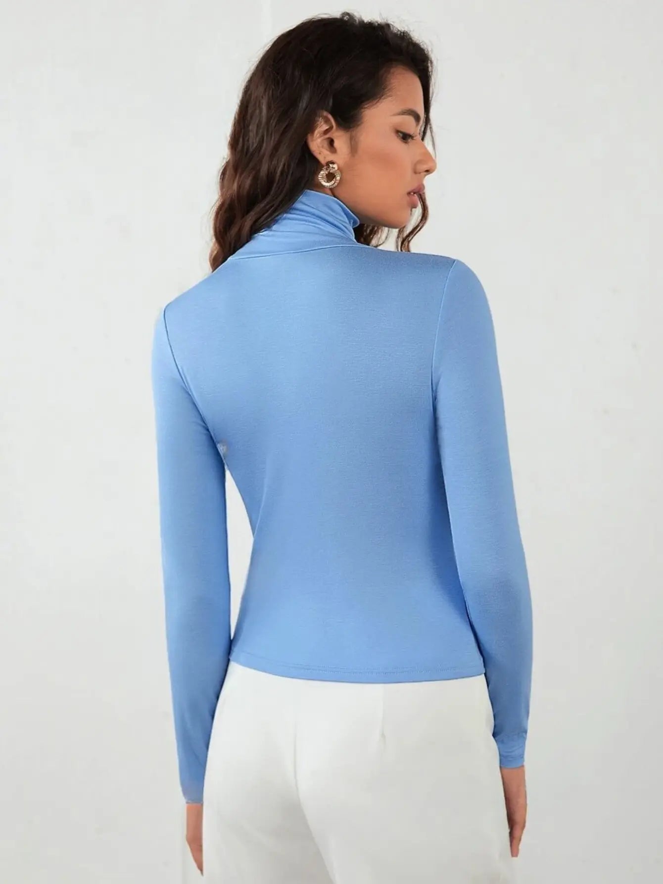 Blusa, Blusa Feminina, Blusa Gola Alta, Blusa Gola Alta Feminina, Blusa Feminina Gola Alta, Blusa Azul Feminina, Blusa Cinza Feminina